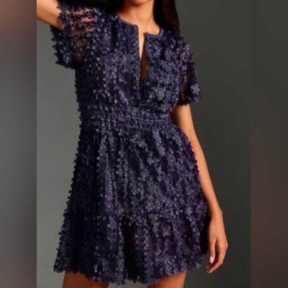 Anthropologie Somerset Mini Dress Floral Applique Edition Plus Line 3X NWT